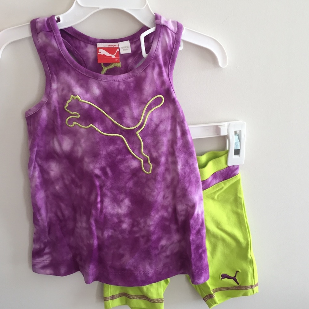 BRAND NEW PUMA TANK TOP AND SHORTS MATCHING